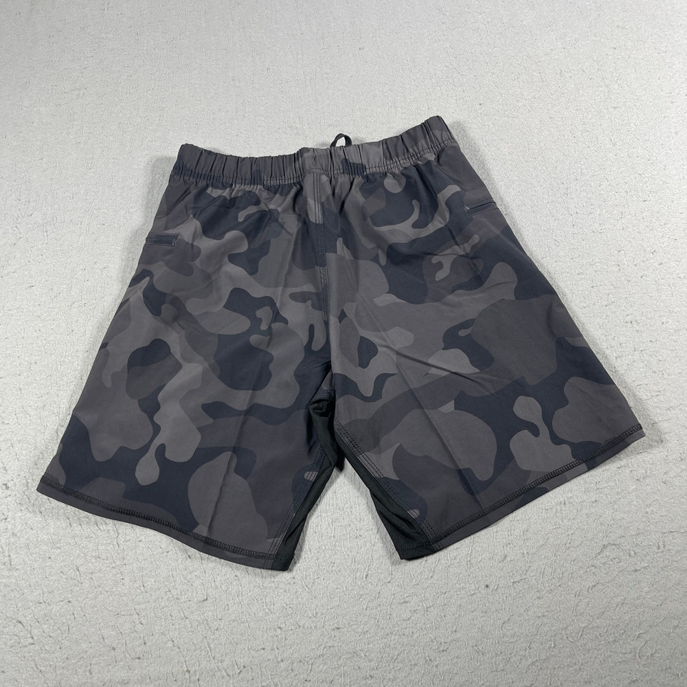 Born Primitive Training Shorts‎ Men 27/28 Black Camo Performance Stretch Zip - Picture 9 of 10
